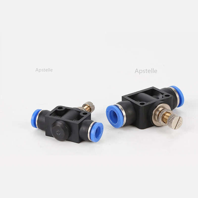 Pneumatic Airflow Regulator 4mm 6mm 8mm 10mm 12mm OD Hose Tube Gas Flow Adjust Valve Connector Fitting Air Speed Control Crane |
