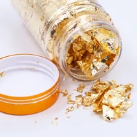 3gbottle edible gold leaf gold flakes gold foil for painting gilding arts crystal dropshipping glue crafts nail decorations