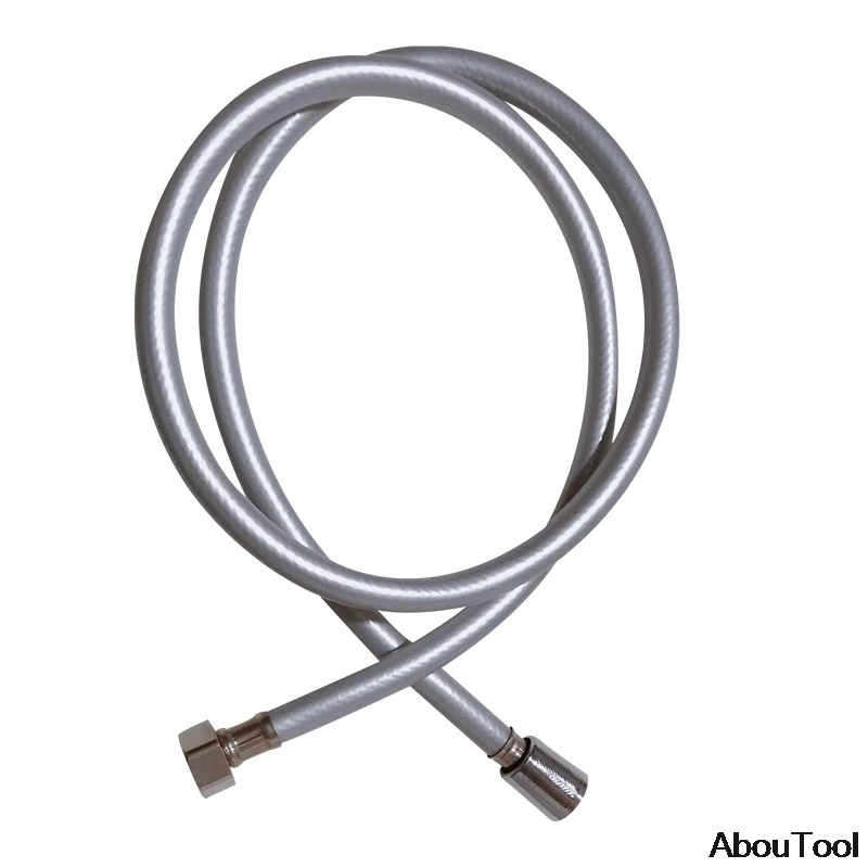 

1,2 м 1,5 м 2 м ПВХ высокое давление серебристый ПВХ Гладкий душевой шланг для ванной ручная душевая головка гибкий шланг G1/2 Универсальный Interfac