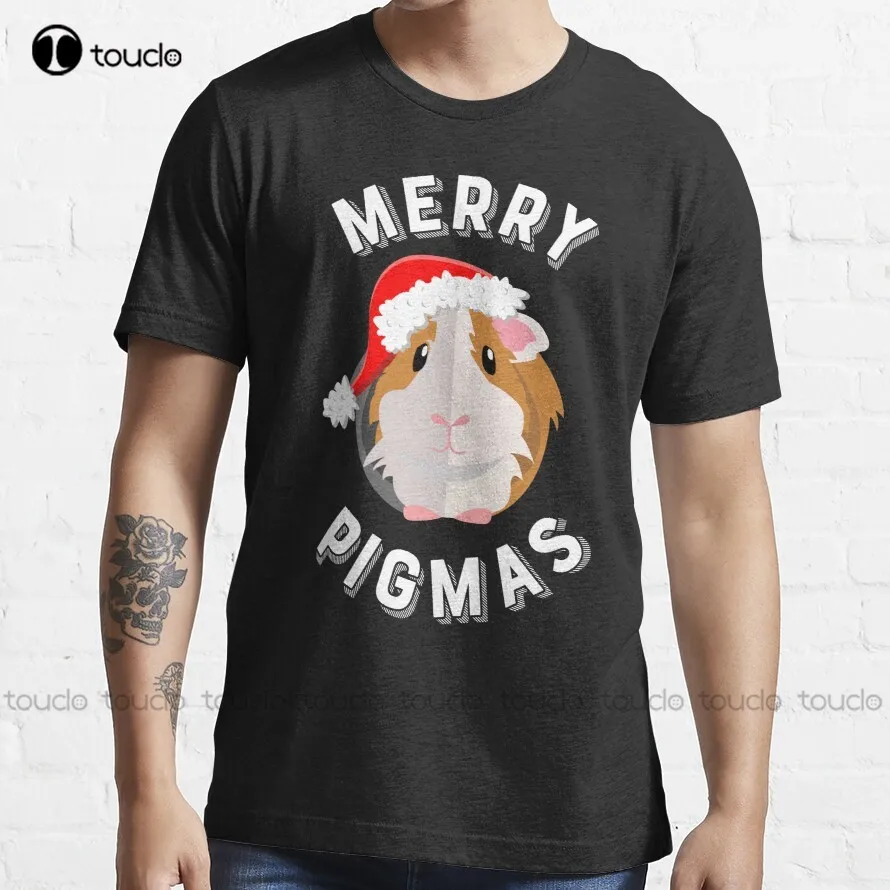 

Merry Pigmas Cute And Funny Guinea Pig Christmas Design T-Shirt T Shirt Dress Women Custom Aldult Teen Unisex Fashion Funny