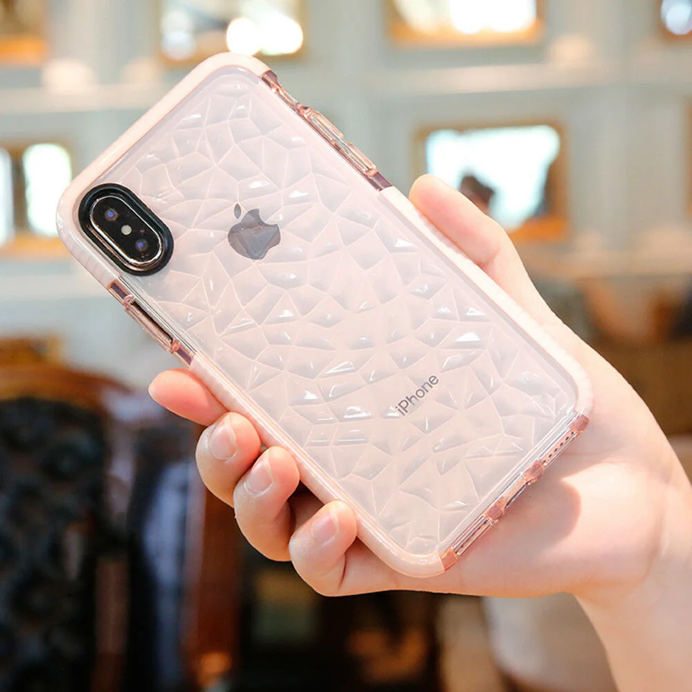 

Coque Silicone Antichoc Rigide Motif Diamant For iPhone 11,12,Pro,XS,MAX,XR,X,8,7,6