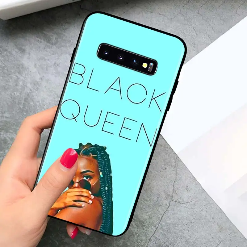 

Cute Girl Cartoon for Samsung Galaxy S21 Ultra Plus Note 20 10 9 8 S10 S9 S8 S7 S6 Edge Plus Black Phone Case