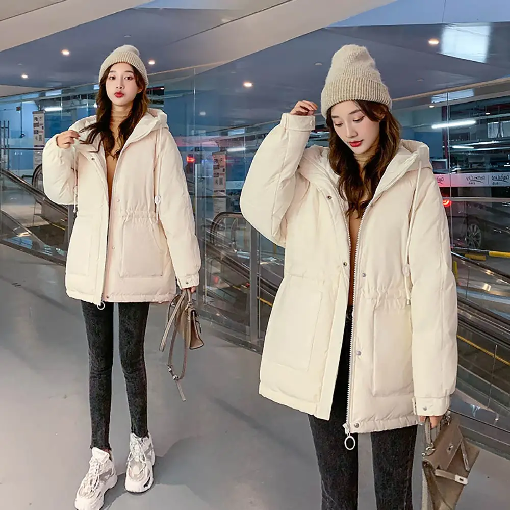 

GRELLER 2021 New High Quality Winter Jacket Women Fashion Hooded Jackets Winter Warm Women Coat Clothing Casual Short Parkas