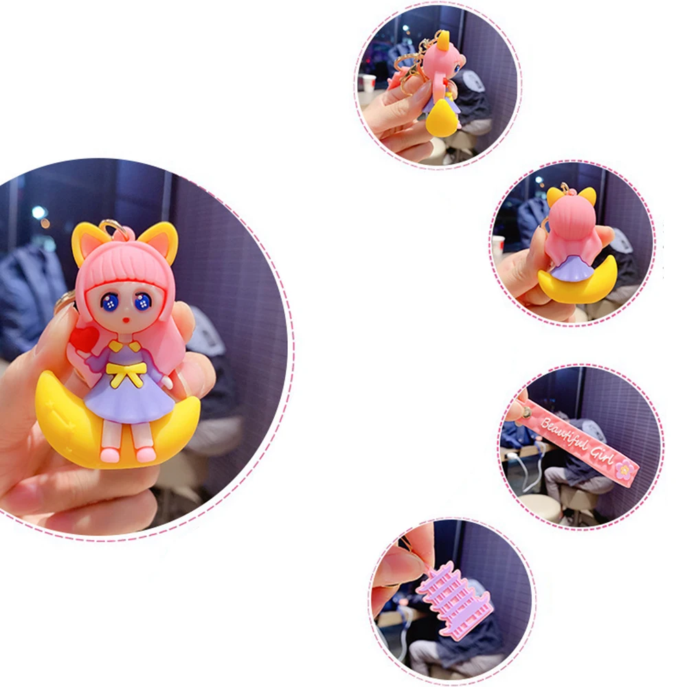 

Creative Cute Girly Heart Keychain Car Small Pendant Accessories Students Teenagers Tide Bag Exquisite Kawaii Keychain Fan Gift