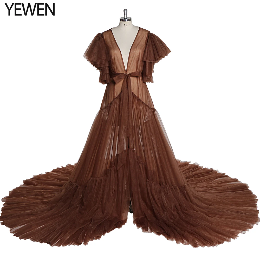 Розовое платье для беременных фотосессии свадебное размера плюс YEWEN