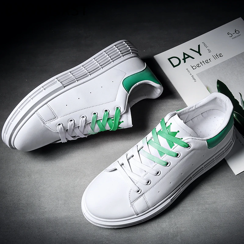 

White Shoes Men 2021 Fashion Leather Shoes Men Breathable Designer Summer Shoes Men Luxury Brand Zapatos Hombre Casual Ayakkabi