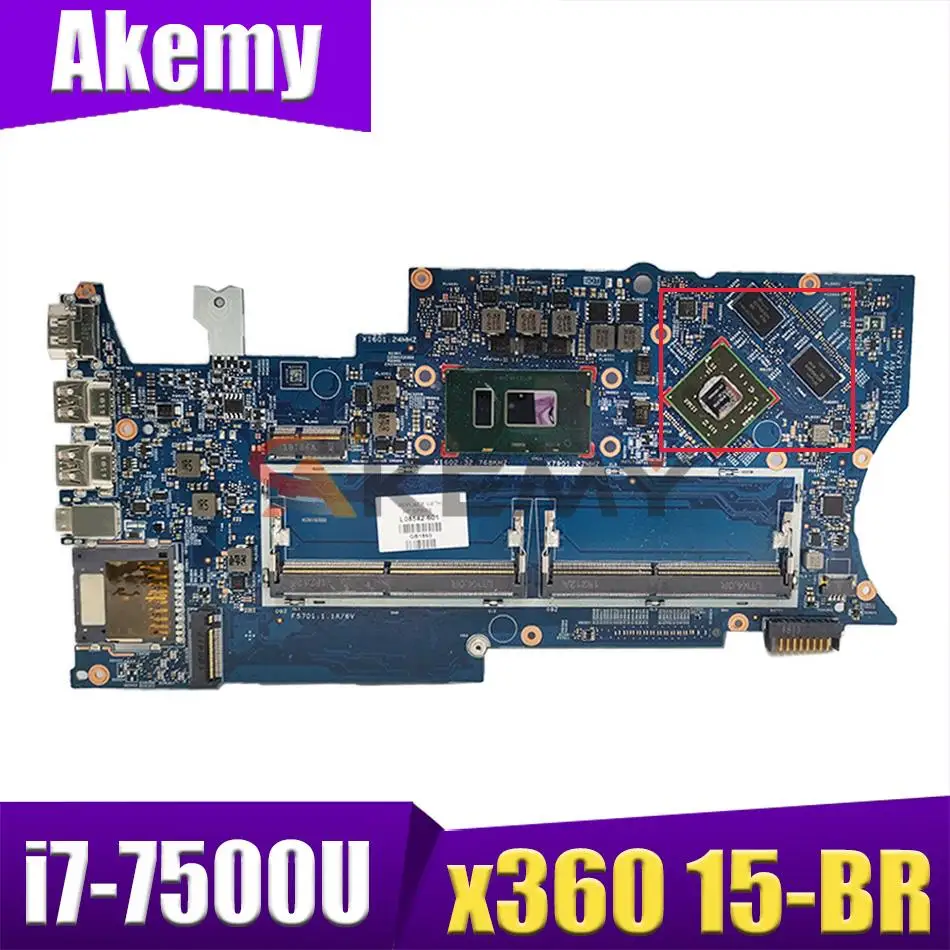 

Материнская плата для ноутбука HP Pavilion x360 15-br со штативом 4 Гб 924080-601 924080-501 924080-001 927250-601 материнская плата