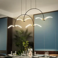 nordic led pendant lamp seagull design for dining living room home decor modern led pendant light for kitchen office dining room