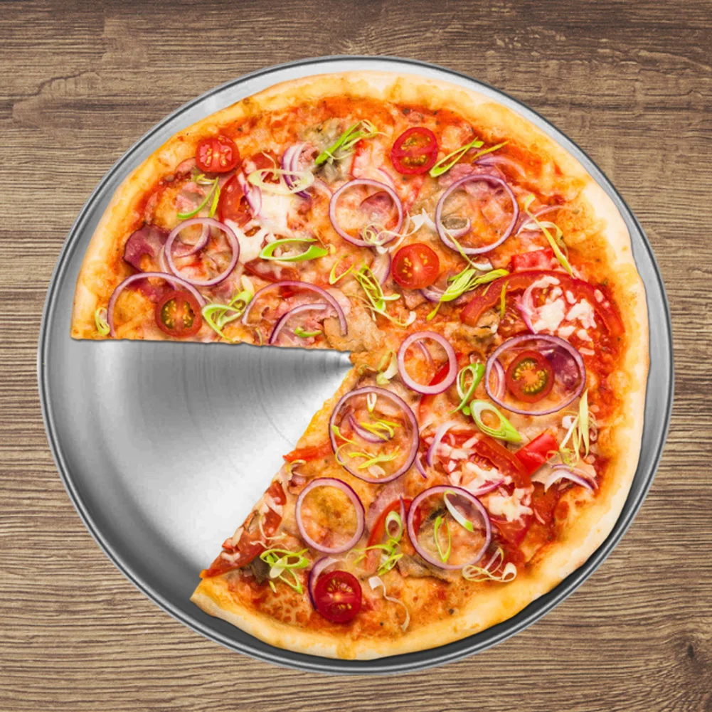 

Pizza Oven Stainless Steel Pizza Baking Pan Tray Plate Kitchen Accesories Round Dish Multifunctional Storage Tray Baking Tool