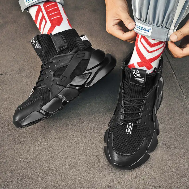 

Sneakers Man Sport Shos Tenis Running Shock Absorber White Sports Shoes Massage Elastic Laces Sneakers New Tennis Luxe Shed Bot