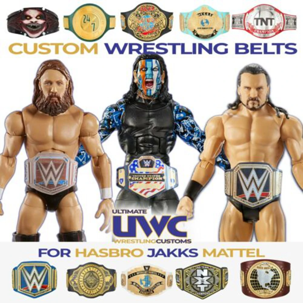 5pcs Random Send Custom Wrestling Wrestler AEW/WWF/NJPW/ROH Belts For 7&quotFigures Model Only | Игрушки и хобби