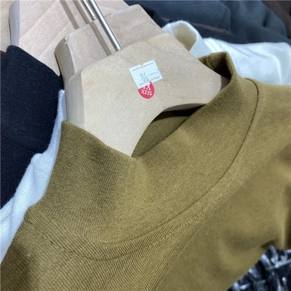 

Scrub plus velvet long sleeve mask t-shirt bottoming shirt women's autumn and winter new all-around slim top ins tide