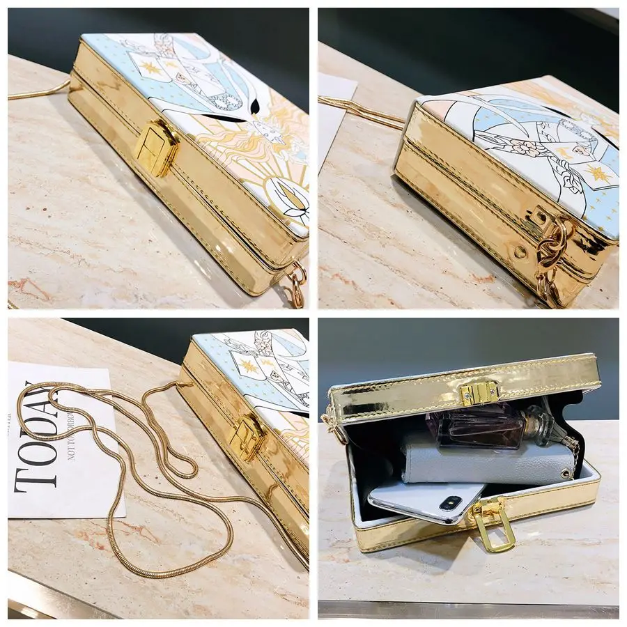 Модные женские сумки через плечо с рисунком маслом из мультфильма винтажная