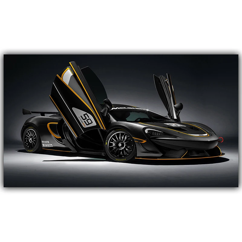 

Modern Cool Car Canvas Painting Mclaren GT Sport Car Picture Posters Print Wall Art for Living Room Home Decor (No Frame)
