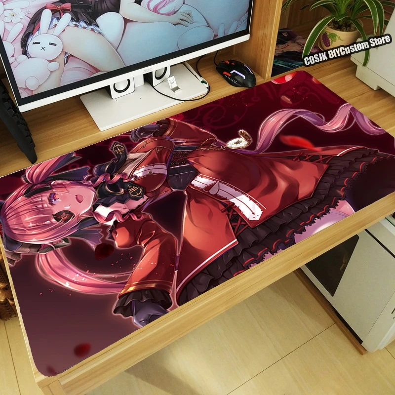 

Новинка, коврик для компьютерной мыши с аниме Hololive YouTuber Houshou Marine, большой коврик для мыши, нескользящий большой Настольный коврик, резиновый ...