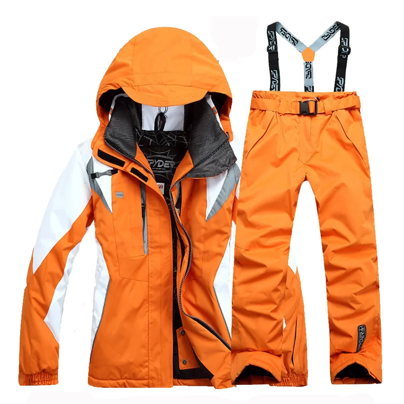 Женский лыжный костюм куртка и брюки одежда для сноуборда теплый мягкий зима