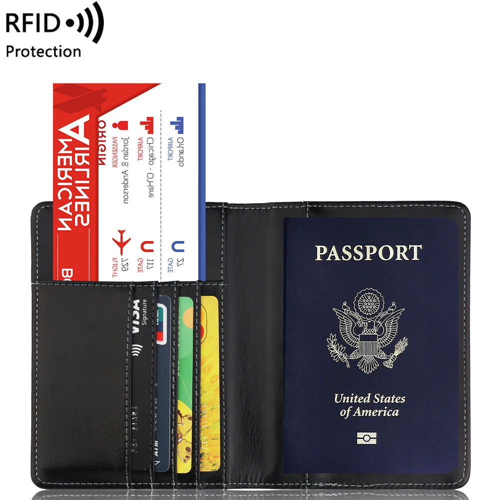 Customized Name United States Passport Cover America Holder Book Travel Rfid Bank Card ID Boarding Pass | Багаж и сумки