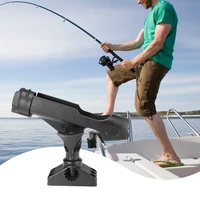 rotatable abs fishing rod holder portable boats pole bracket watersports accessories support with stainless steel screws
