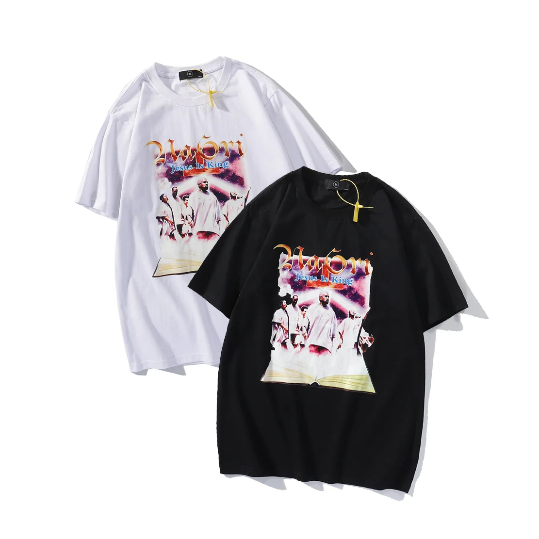 

High Street Jesus Is King Kanye West Tshirts Mens Harajuku Short Sleeve Oversize Cotton Summer T Shirt O Neck Hip Hop Casual Tee