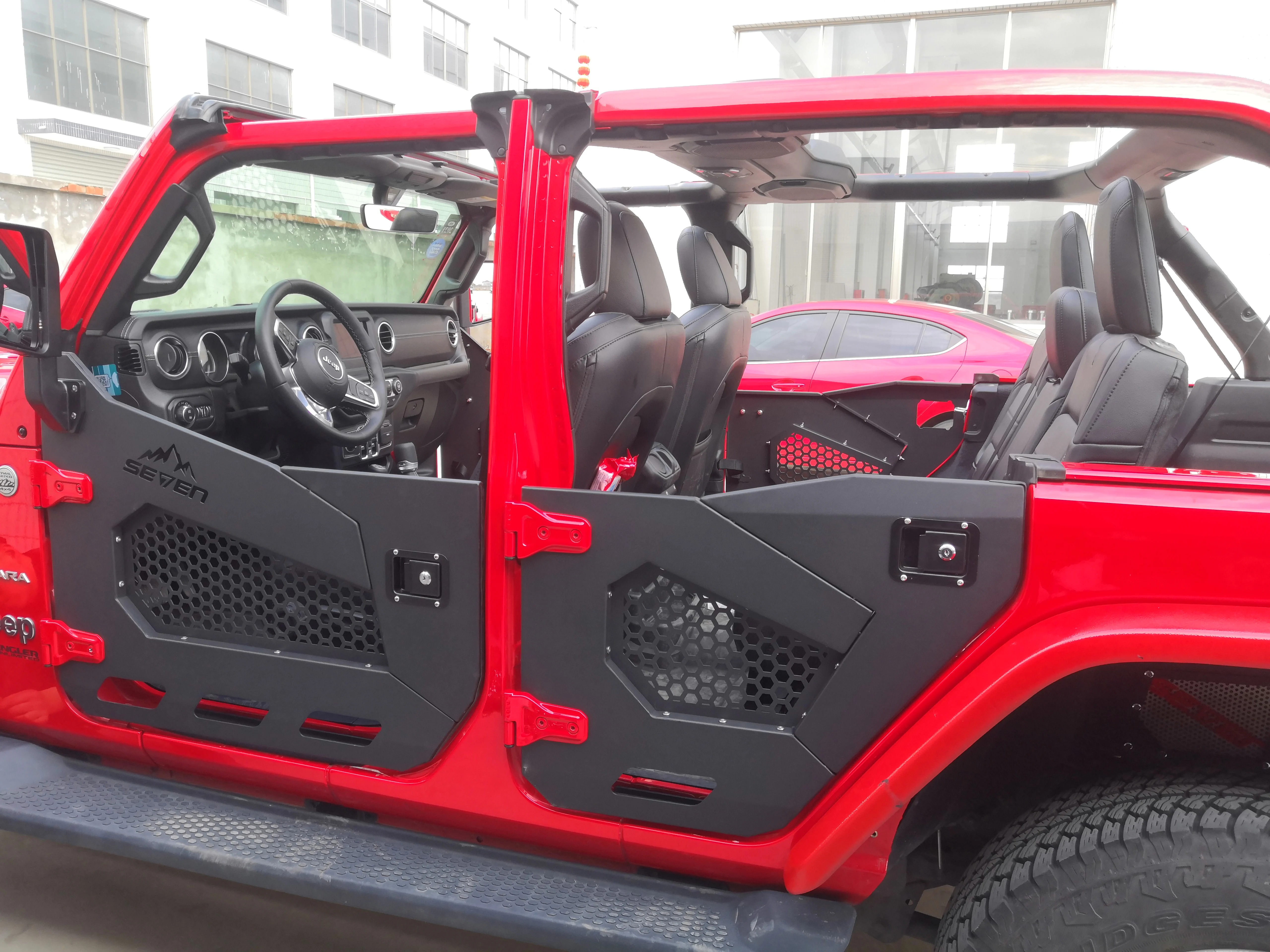 one set black steel half tube doors with side mirror 4 door for Jeep wrangler JL 2018 JL1172 | Автомобили и мотоциклы