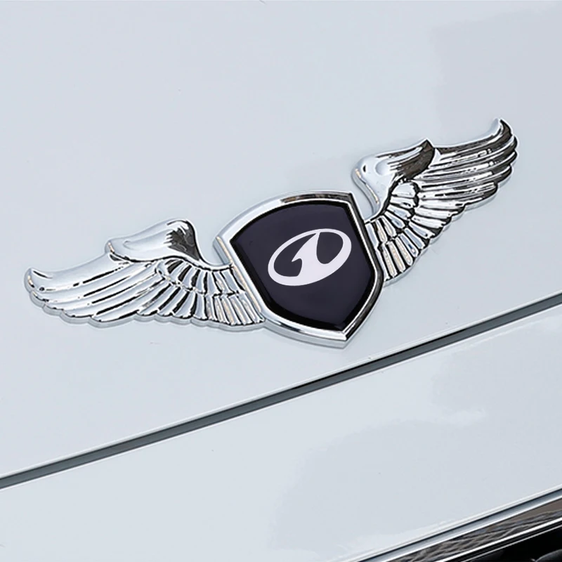 

Wings Front Hood Emblem for Baojun E100 Lechi 730 Trumpchi Brilliance v5 h530 Zotye Besturn Soueast Chrome Exterior Modification