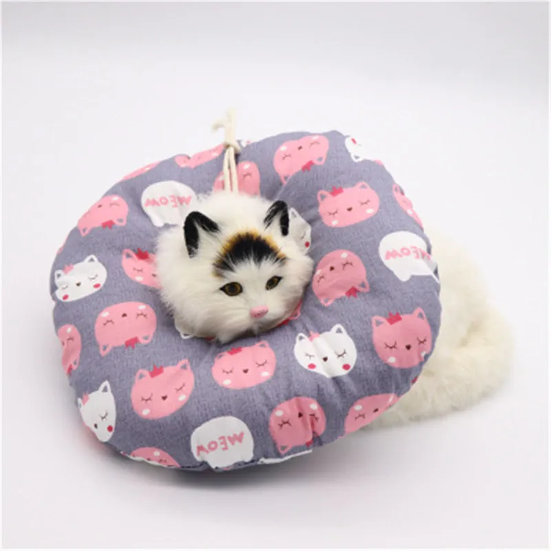 

New Elizabeth protective ring fabric soft cotton filled pet cat dog collar anti-bite Neck-Collar Elizabeth Circle
