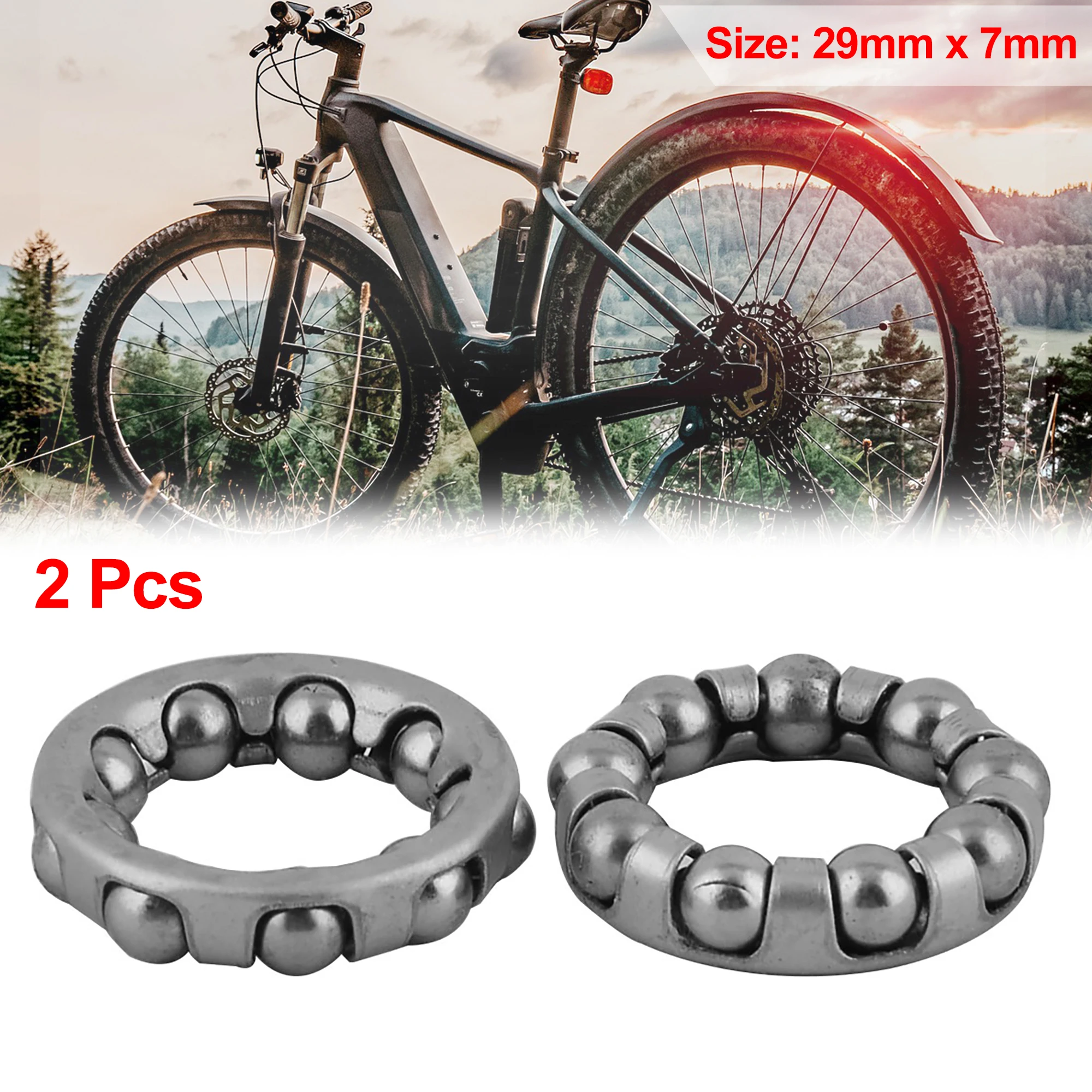 

X Autohaux 2 Pcs Bike Bicycle Headset Replacement Middle Axle Ball Frame Cycling Bearing Parts Tools