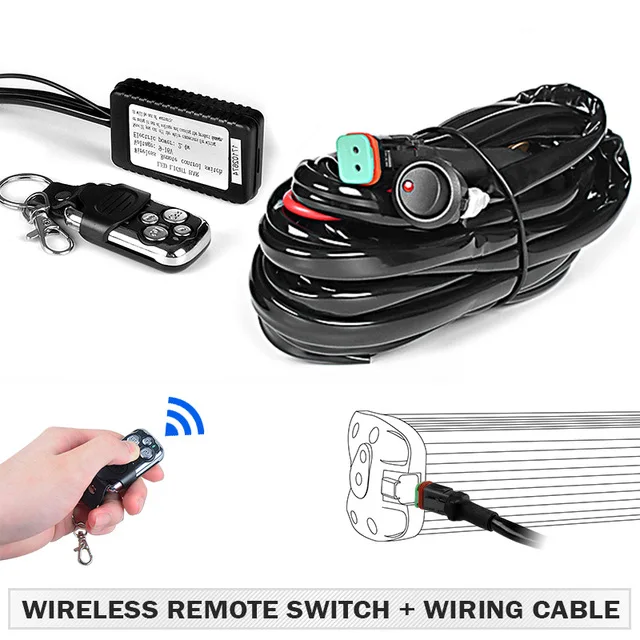 only remote and wire DERI 6D объектив 30 Вт 60 Вт 8 14 дюймов Однорядный светодиодный светильник 4x4 внедорожный светодиодный светильник для внедорожников 4WD грузовик ATV 12 в 24 В barra Led - Цвет: only remote and wire
