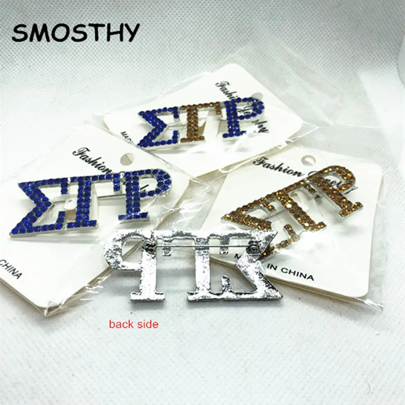 SGR прямоугольная Брошь Стразы заколка для женщин sigma gamma rho Кристалл лацкан