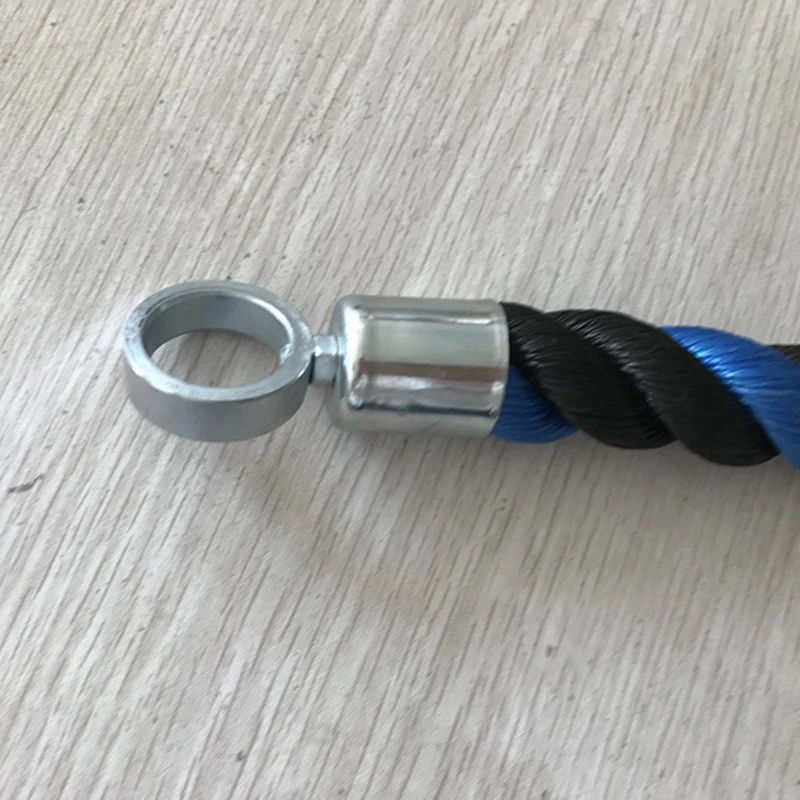 

Single Head Grip Tricep Rope Pull Down Rope Cable Attachment Triceps Tension Rope Black/Blue 15.5 Inch