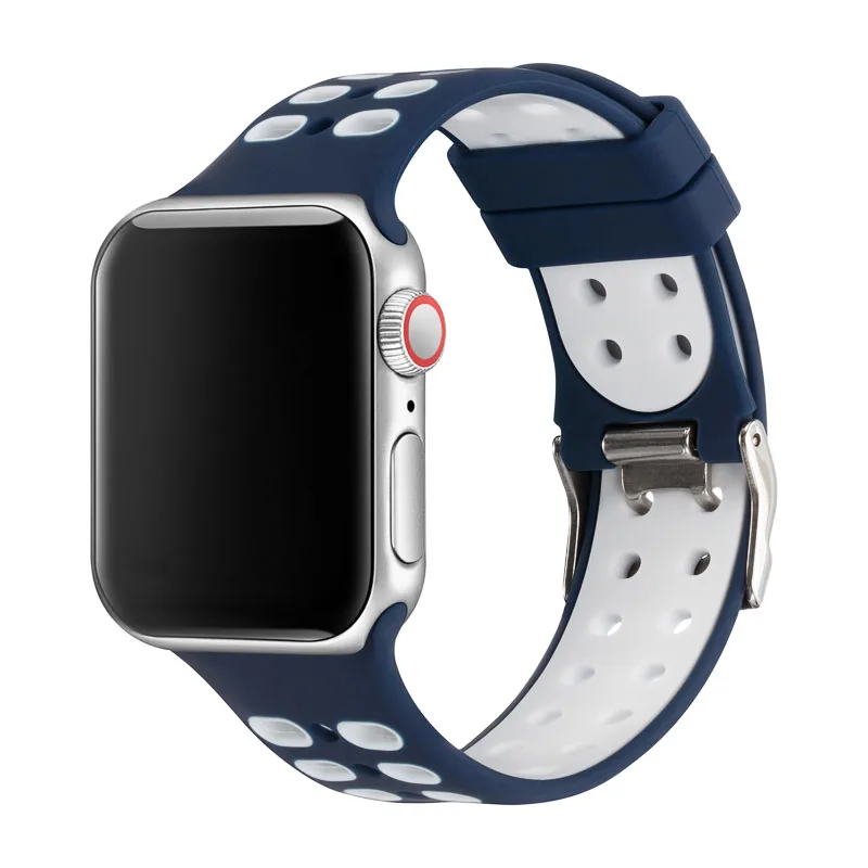 1 Совместимость наручных часов Apple Watch 38 мм 42 мм Замена наручных часов Iwatch, полос 40 мм 44 силиконовый ремешок для наручных часов Apple Watch браслет 5/4/3/2/1 81005 - Цвет ремешка: 1