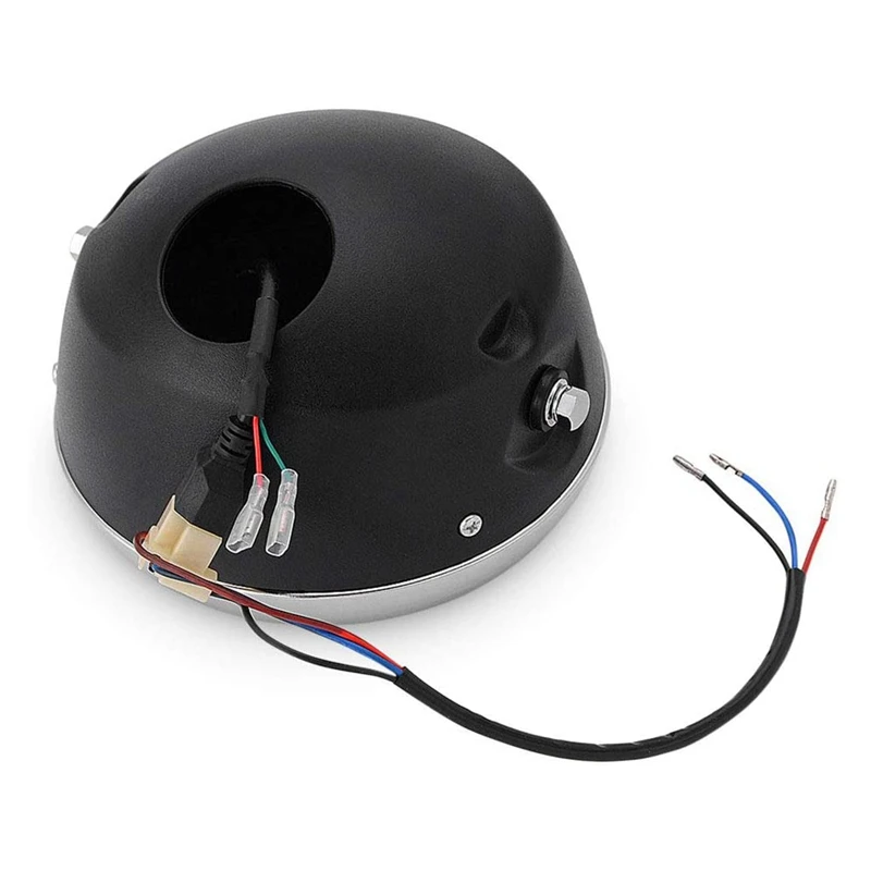 

2 Pcs 7.5 Inch Universal Round Motorcycle LED Headlights Retro Motorcycle Headlights, Silver & Black