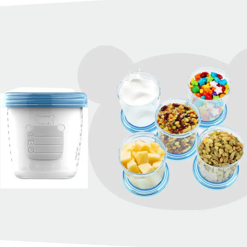 

180ml Baby Breast Milk Storage Bottle Infant Newborn Food Freezer Container Milk Powder Nuts Tea Organizer C5AF