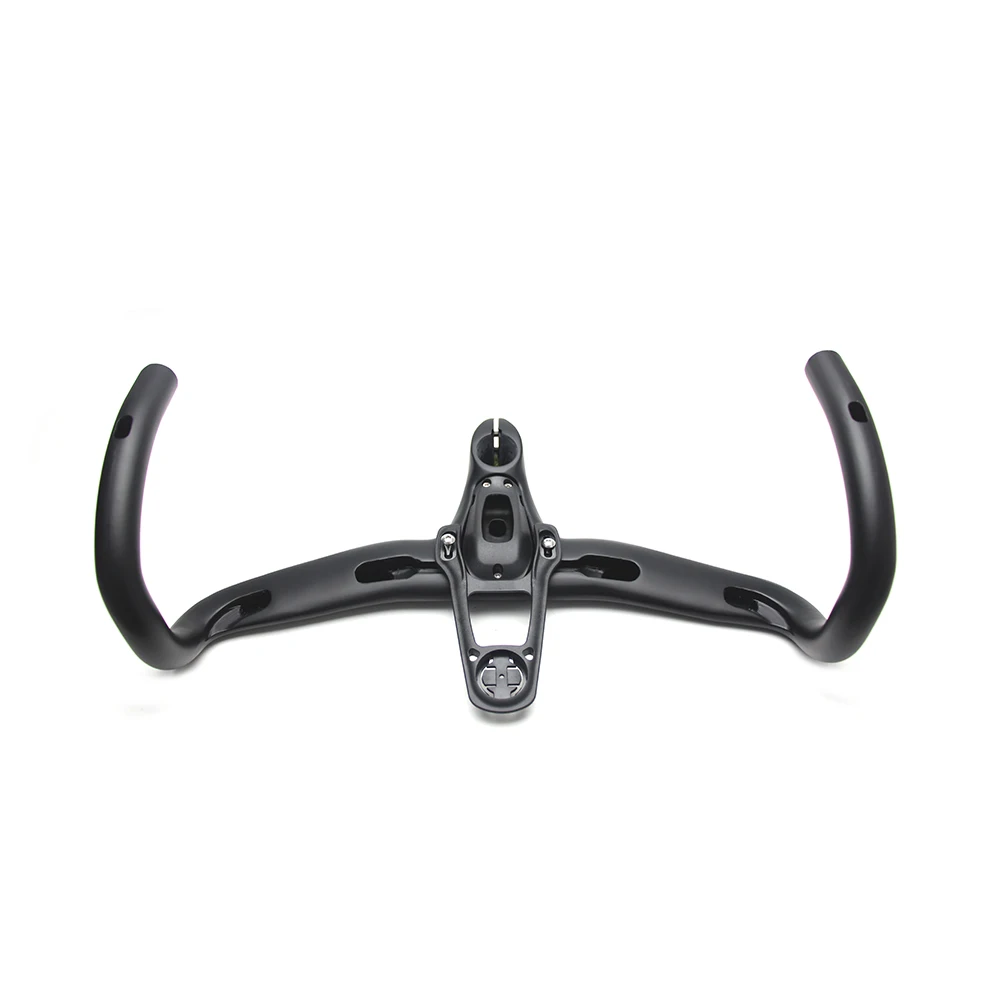 

5D Full Carbon Road Racing Bicycle Integrated Handlebar 28.6mm UD Weave With Bike Computer Mount Special Spacer light mount