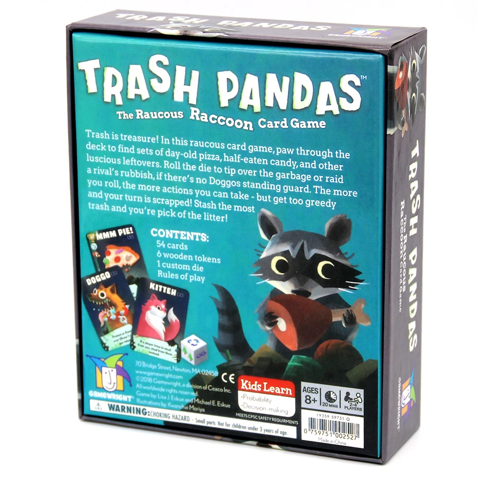 Игра игра в мусорные панды неутомный енот карточная игрушка вечерние Ринок