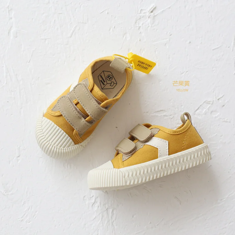 shoes Весенняя детская парусиновая обувь с высоким берцем, радужные повседневные кроссовки с пряжкой для мальчиков и девочек, студенческие мягкие детские спортивные кроссовки для бега - Цвет: shoes