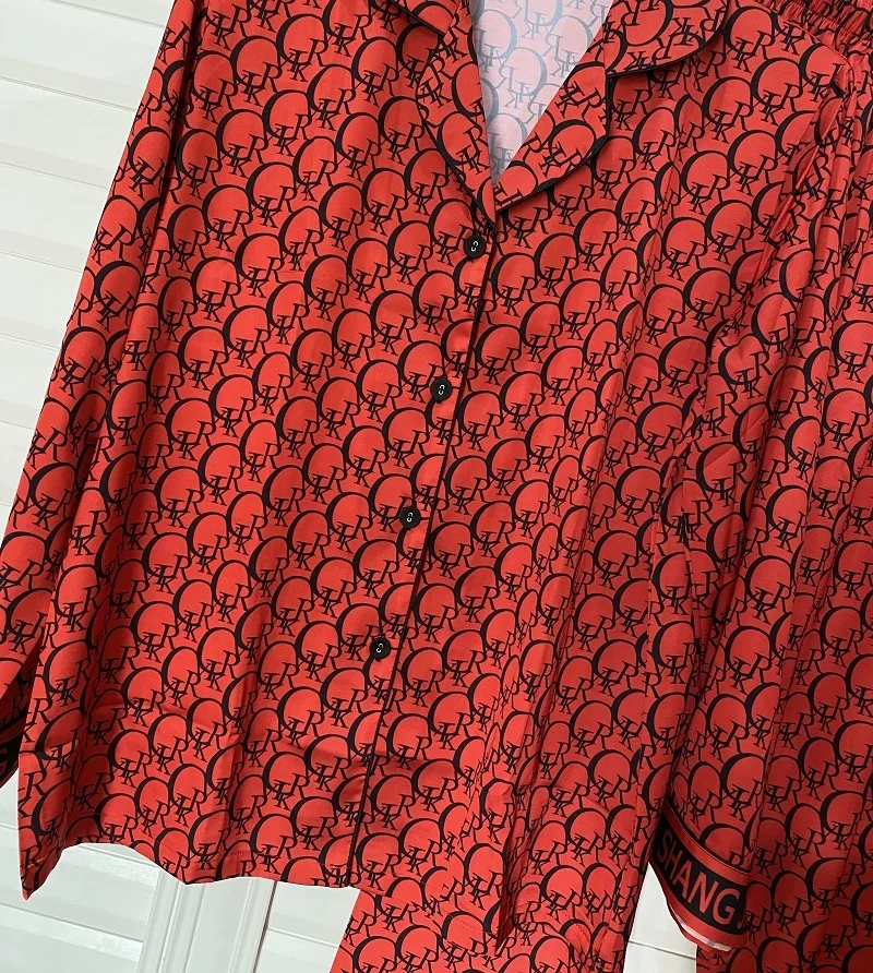 

2020 Ladies Silk Poly Pajamas Sets Women Long Sleeve Trousers Two-piece Set Sleepwear Lounge Sets Pijama Mujer Female Nightsuits