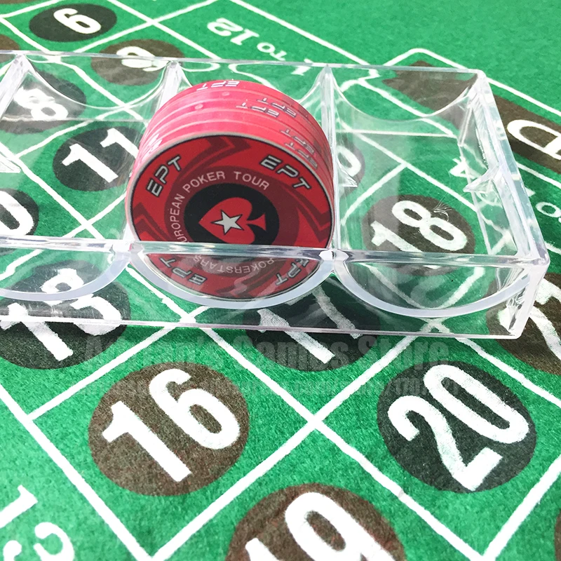 100шт емкость фишки для покера ящик набор акрил чемодан Poker Chips Case/Box|poker maleta|poker chip
