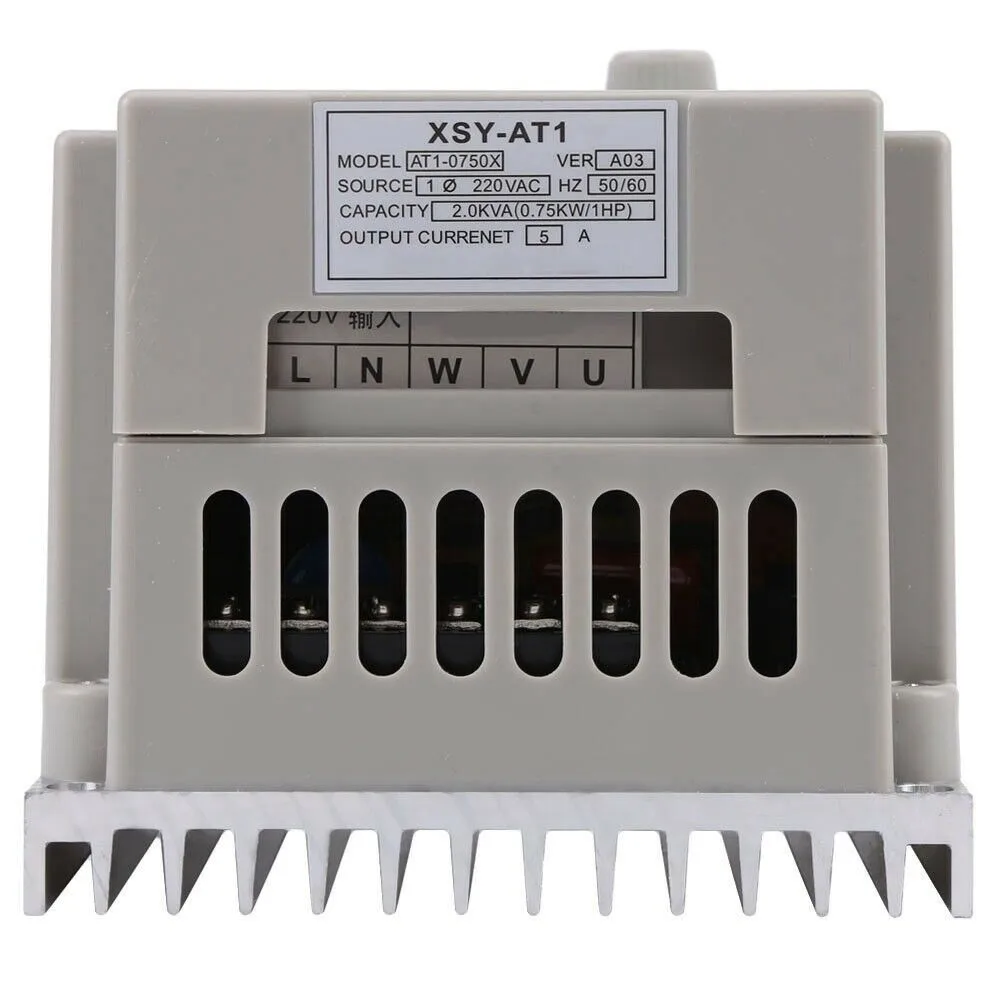 

Variable Frequency Drive 0.75kW Single Phase 3PH Variable VFD Speed Drive Frequency Converter PWM Control AC 220V AT1-0750X