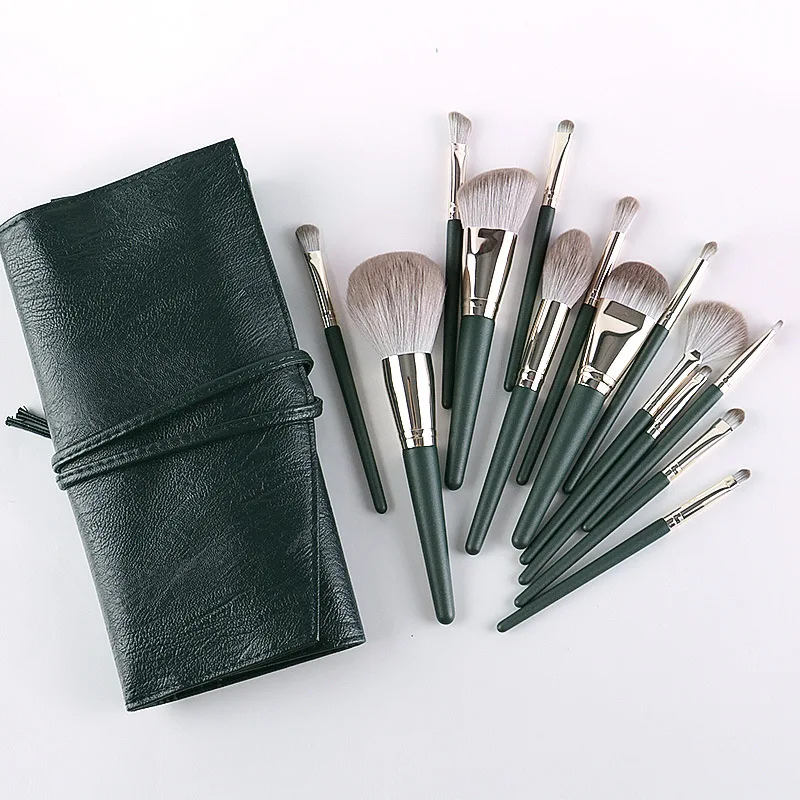 

14 Lvyun Makeup Brush Set Soft Wood Handle Cangzhou Beauty Tools Beginner Full Set of Makeup Brush Makeup Brush