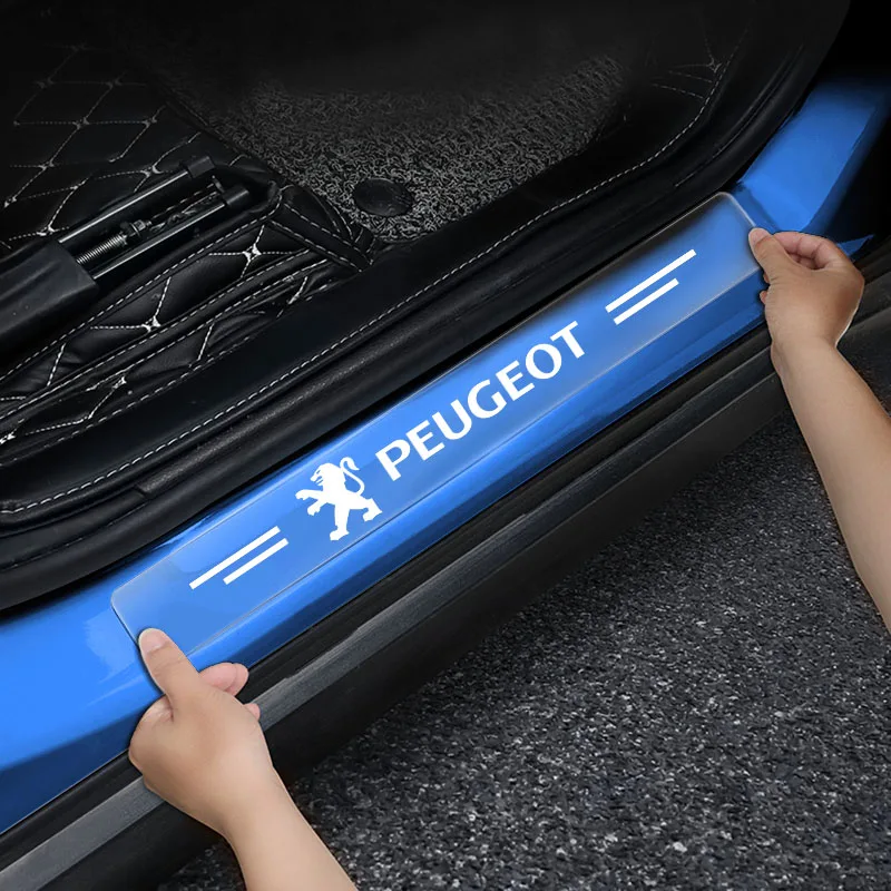 4 шт. наклейки на прозрачную защитную пленку для Peugeot 107 108 206 207 301 308 307 407 408 508 2008 3008