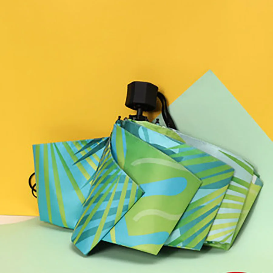 Складной мини зонт в Корейском стиле Дамский автоматический с милым мультяшным