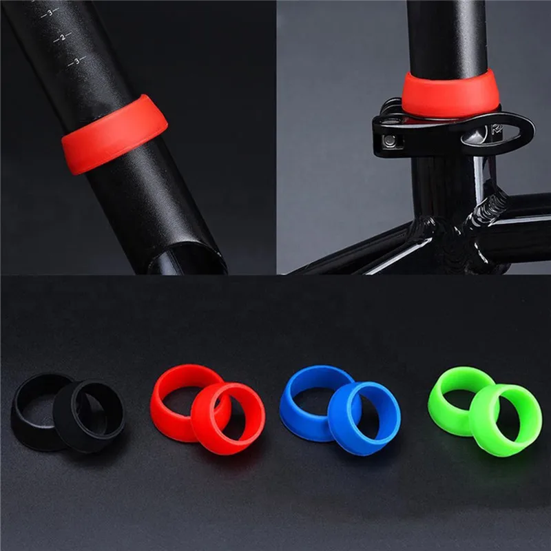 1Pc Bicycle Seat Post Rubber Ring Dust Cover Cycling Silicone Waterproof Mountain Bike Seatpost Protective Dropship