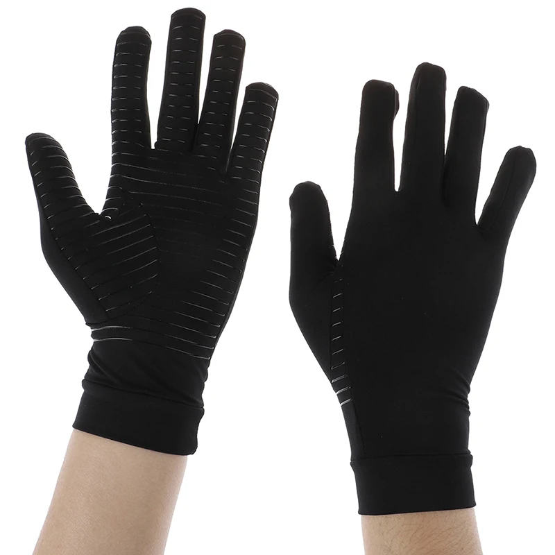 1Pair Copper fiber Therapy Compression Gloves Hand Arthritis Joint Pain Relief Half Full Finger for Women Men | Аксессуары для