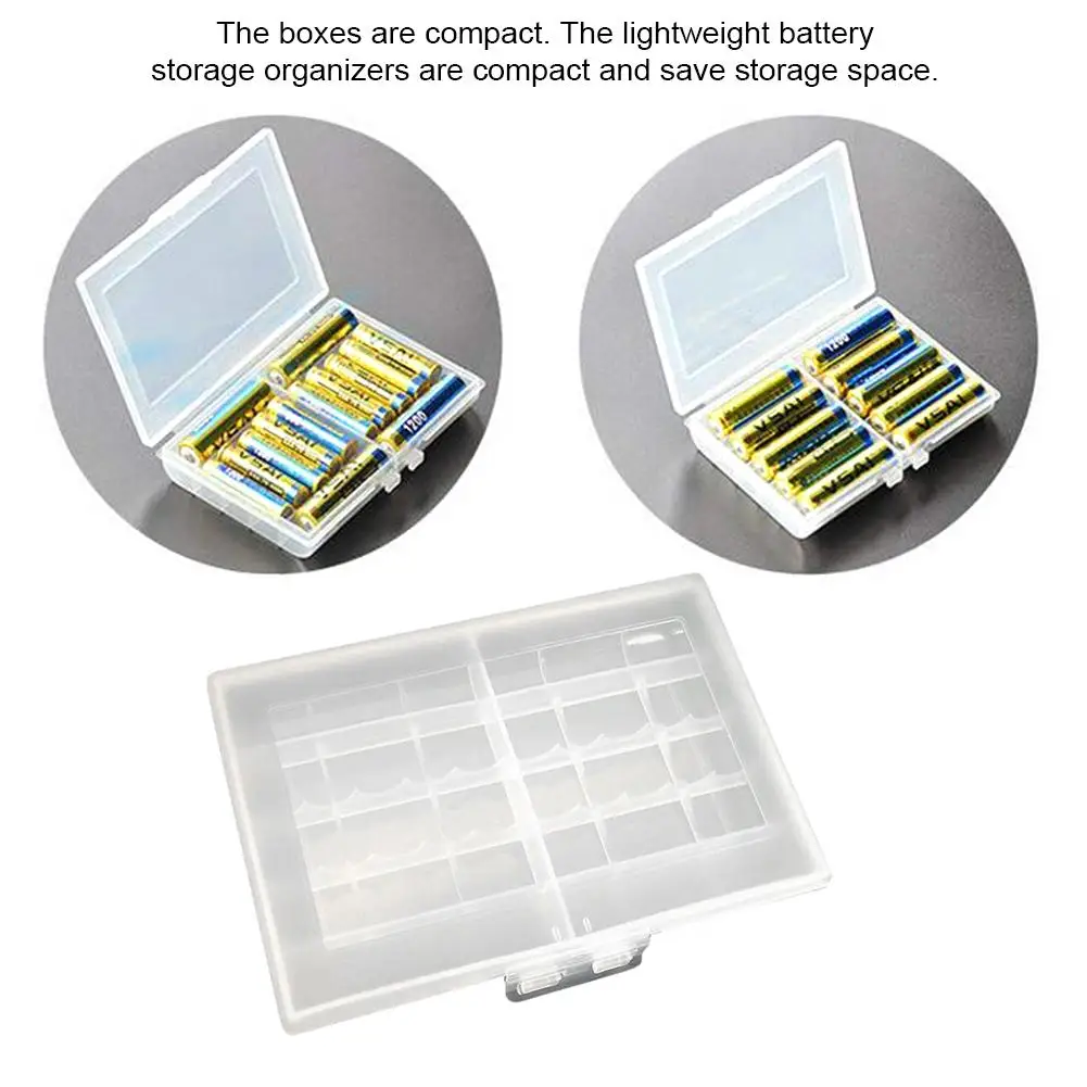 Компактный ящик для хранения батарей AA AAA легкий футляр переноски держатель