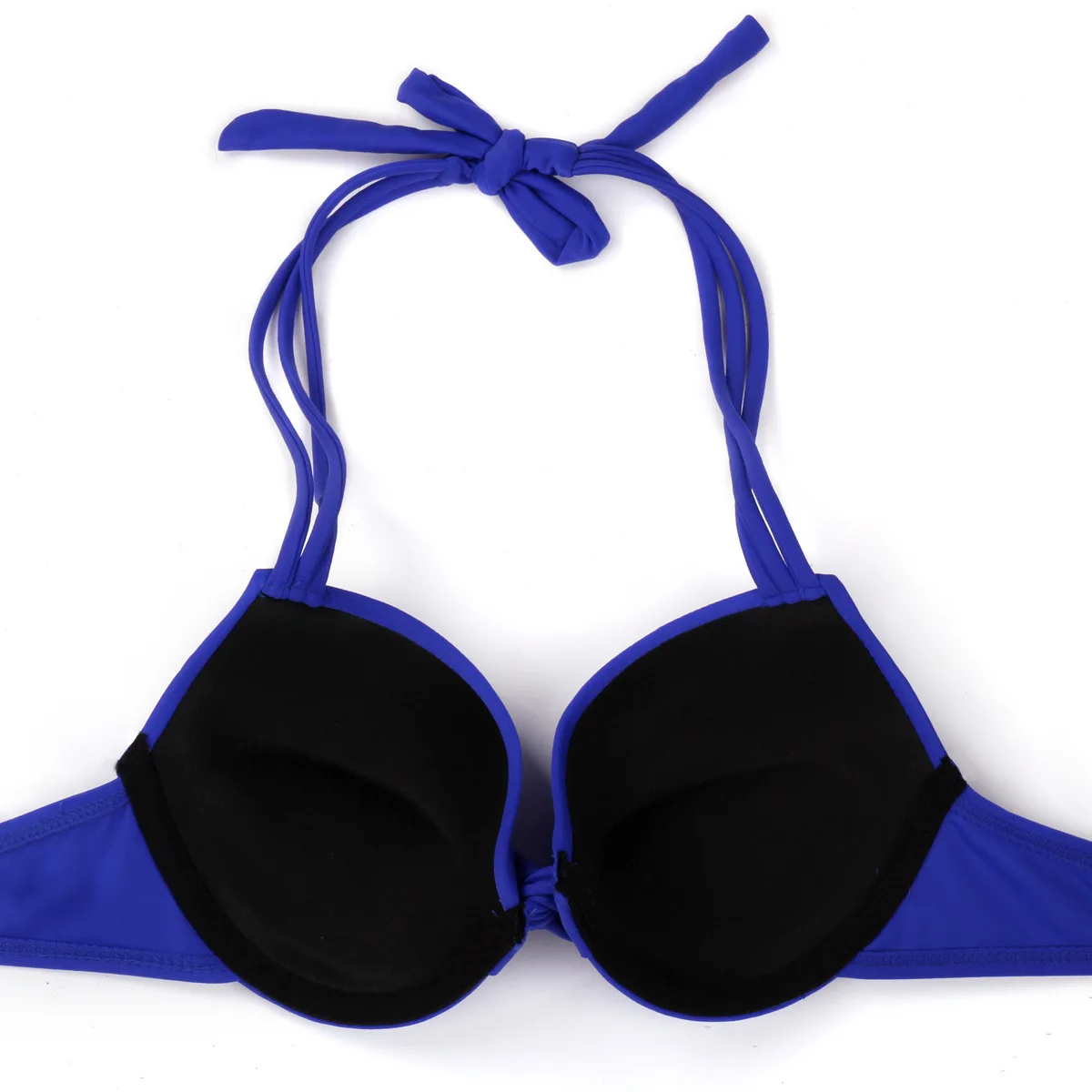 Синий бюстгальтер сексуальный купальник бикини с сапфировым синим бандо