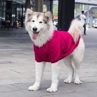 clothes for large dogs solid sweatshirt winter warm pet dog coat hoodies big dogs shirt french bulldog golden retriever clothing