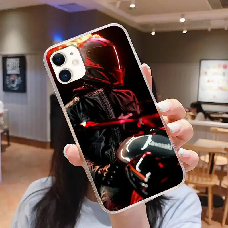 

Moto Cross Motorcycle Sports Phone Case For iphone 5s 6 7 8 11 12 plus xsmax xr pro mini se Transparent Cover Fundas Coque