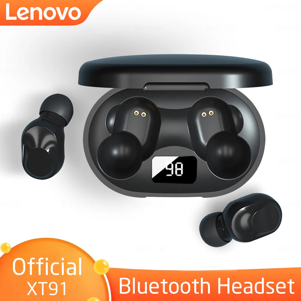 

Беспроводные наушники Waterprood, Bluetooth, Hi-Fi стерео гарнитура с сенсорным управлением, наушники Lenovo XT91 TWSS