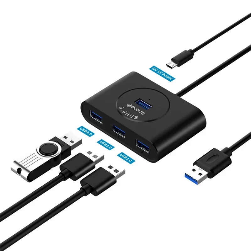 USB C концентратор USB 3,0 концентратор разветвитель несколько usb-хаб 5 Гбит/с высокоскоростной концентратор 3,0 мульти концентратор расширитель 4 порта концентратор для ПК ноутбук Настольный
